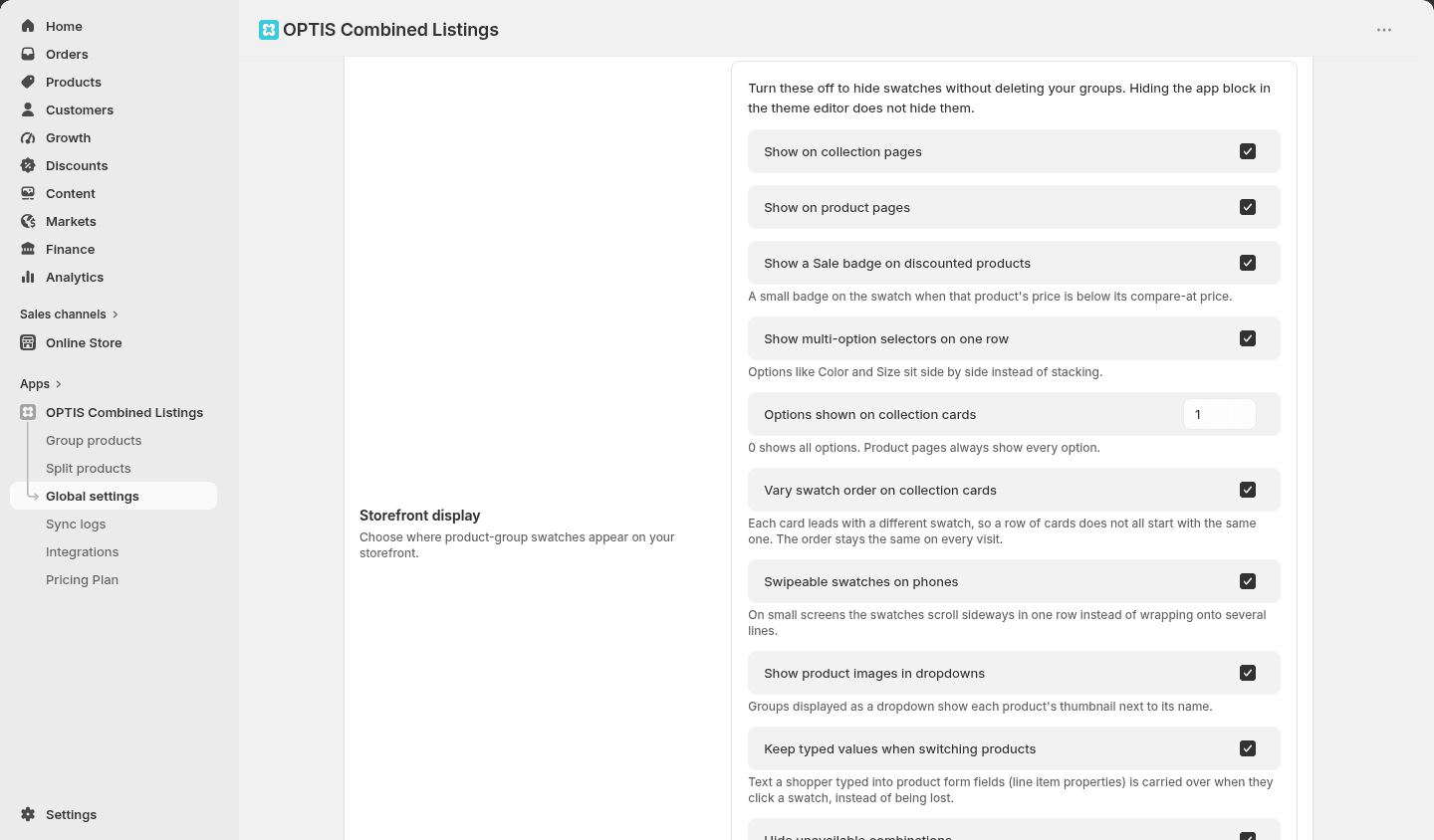 Works on product pages and collection pages